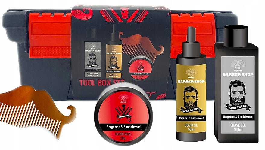 Aurora Men Barber Shop Bergamot And Sandalwood Set